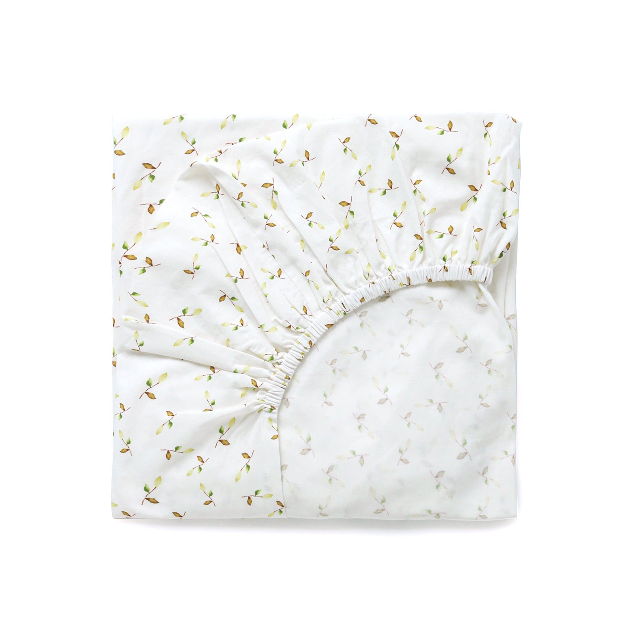 Little Leaf Muslin Fitted Cot Sheet